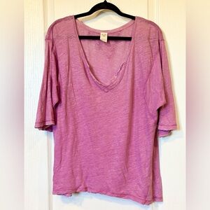 WE THE FREE Rough Cut V-Neck Top